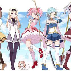 This is a pixiv picture whose title is 魔法少女まるや☆マギカ.