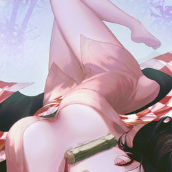 This is a pixiv picture whose title is 竈門禰豆子/Kamado Nezuko.