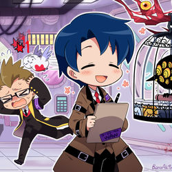 This is a pixiv picture whose title is 情報部門は（今のところ）平和.