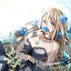 This is a pixiv picture whose title is 水中花.