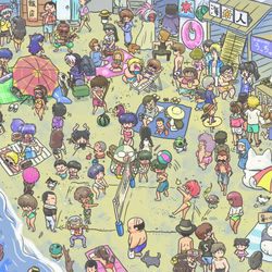 This is a pixiv picture whose title is るーみっくわいわいビーチ.