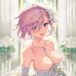 This is a pixiv picture whose title is 花嫁マシュ.