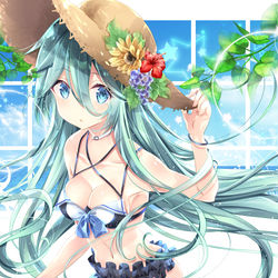 This is a pixiv picture whose title is 水着山風ちゃん【C96】.