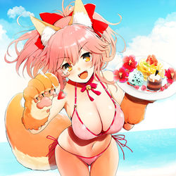 This is a pixiv picture whose title is 水着キャット.