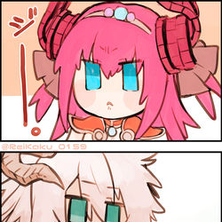 This is a pixiv picture whose title is 勇者エリちゃんとジークフリート姫.