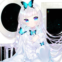 This is a pixiv picture whose title is 青.