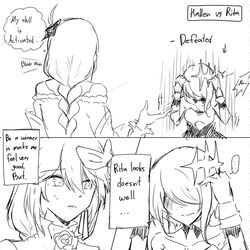 This is a pixiv picture whose title is Rita x Kallen.