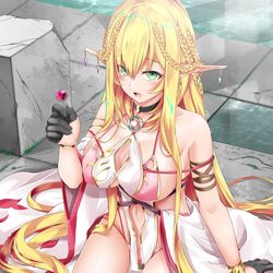 This is a pixiv picture whose title is エルフさんとダイスロールダンジョン13.