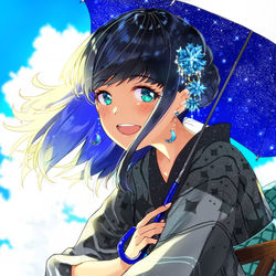This is a pixiv picture whose title is 真昼の夜空.