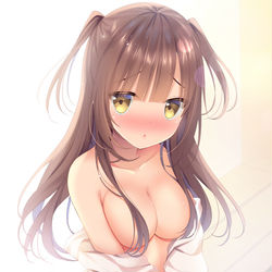 This is a pixiv picture whose title is どきどき彼シャツ.
