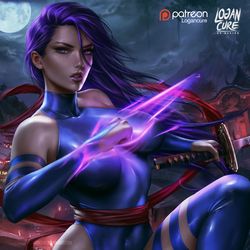This is a pixiv picture whose title is Psylocke  サイロック.