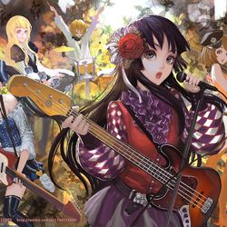 This is a pixiv picture whose title is 轻音少女.