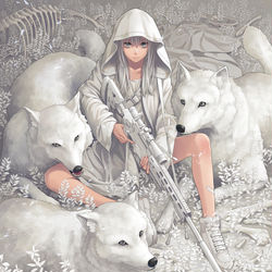 This is a pixiv picture whose title is 白頭巾.