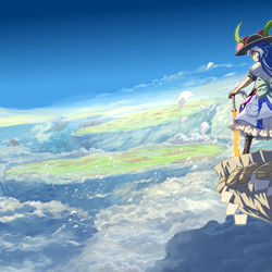 This is a pixiv picture whose title is 東方の天気の子.
