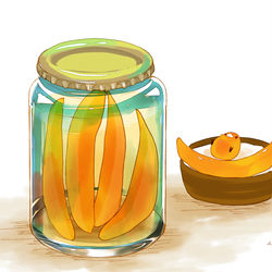 This is a pixiv picture whose title is びんづめマンゴー.