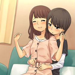 This is a pixiv picture whose title is どこから脱がせばいいんだ？.