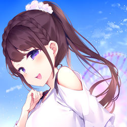 This is a pixiv picture whose title is 遊園地デート.