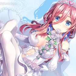 This is a pixiv picture whose title is ウェディング三玖ver.2.