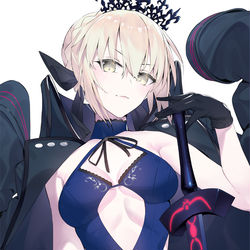 This is a pixiv picture whose title is 水着セイバーオルタ.