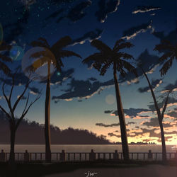This is a pixiv picture whose title is 海边街景系列作品集.