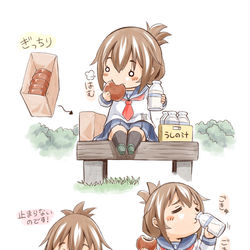 This is a pixiv picture whose title is もぐもぐ電ちゃん.