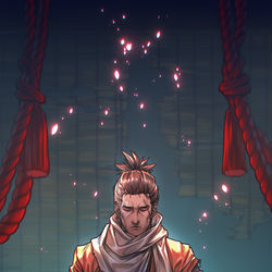 This is a pixiv picture whose title is 隻狼.
