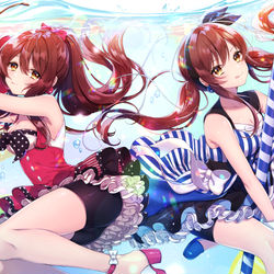 This is a pixiv picture whose title is 甜花ちゃんと甘奈ちゃん.