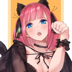 This is a pixiv picture whose title is 猫耳二乃.
