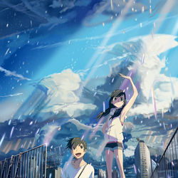 This is a pixiv picture whose title is 天気の子　摸写.
