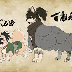 This is a pixiv picture whose title is どろろと百鬼丸.