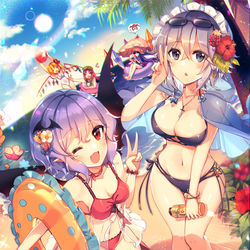 This is a pixiv picture whose title is 真夏の紅魔館.
