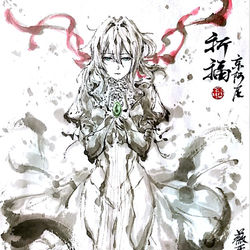 This is a pixiv picture whose title is 【祈福京阿尼】（京都動畫）.