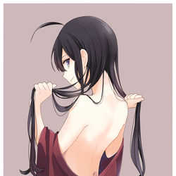 This is a pixiv picture whose title is 紋が見たいんですか？.
