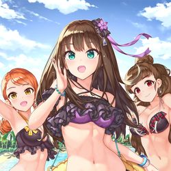 This is a pixiv picture whose title is 水着のトラプリを描きました。.