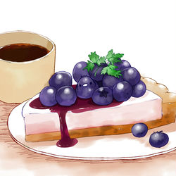 This is a pixiv picture whose title is ブルーベリーチーズケーキ.