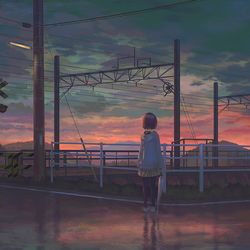 This is a pixiv picture whose title is 雨上がり.