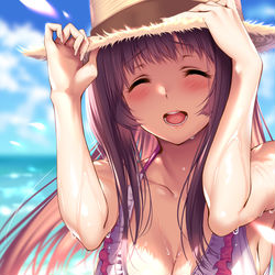 This is a pixiv picture whose title is 海ですか？もちろん行きますっ！.