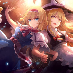 This is a pixiv picture whose title is 魔理沙＆アリス.