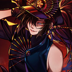 This is a pixiv picture whose title is 織田吉法師.
