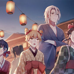 This is a pixiv picture whose title is 花街w.