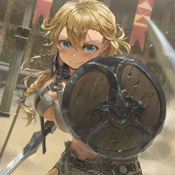This is a pixiv picture whose title is グラディエーター (Gladiator).