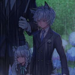 This is a pixiv picture whose title is 雪山组-the funeral of their parents.
