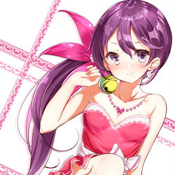 This is a pixiv picture whose title is 曙ちゃんの足チラドレス！.