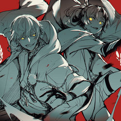 This is a pixiv picture whose title is 伊達組 (白).