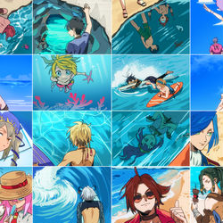 This is a pixiv picture whose title is 夏のメギドまとめ.