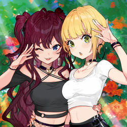 This is a pixiv picture whose title is 志希&フレデリカ.