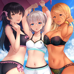 This is a pixiv picture whose title is 水着ストレイライト.