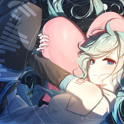 This is a pixiv picture whose title is miku  环绕声.