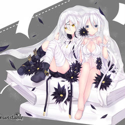 This is a pixiv picture whose title is フィーネ&オリジン(仮).