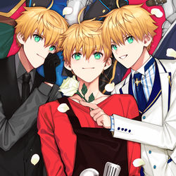 This is a pixiv picture whose title is トリプルアーサー！.